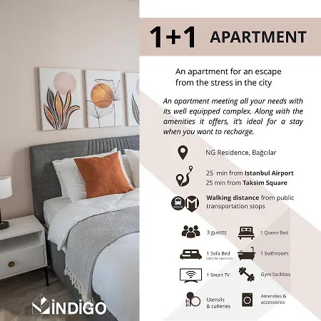 Gorgeous & Stylish 1-bdrm Pool/wi-fi/nespresso * Istambul